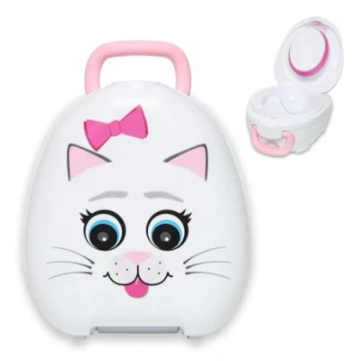 Image of My Carry Potty Cat Travel Potty, Award Winning Portable Toddler Toilet Seat for Kids to Take Everywhere