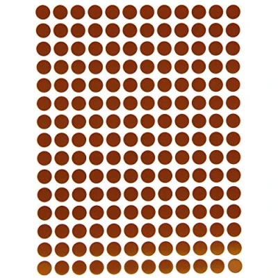 Image of Brown Dot Stickers 8mm (0.8 cm) Small Colored Dots 2520 Pack by Royal Green