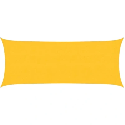 Image of vidaXL Sunshade Sail 160 g/m² Yellow 2x5 m HDPE
