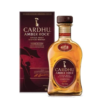 Image of Cardhu Amber Rock Single Malt Scotch Whisky 40% vol 70cl Rich &amp; Mellow Scottish from One of the Oldest Speyside Distilleries with Gift Box