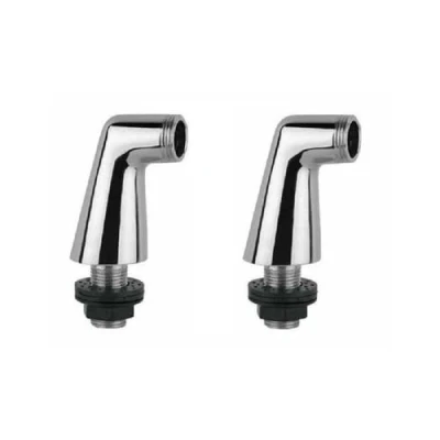 Image of 2X Chromed Brass Bathroom Deck Mount for Bath Tap 3/4 x 1/2 inch Pillar Union