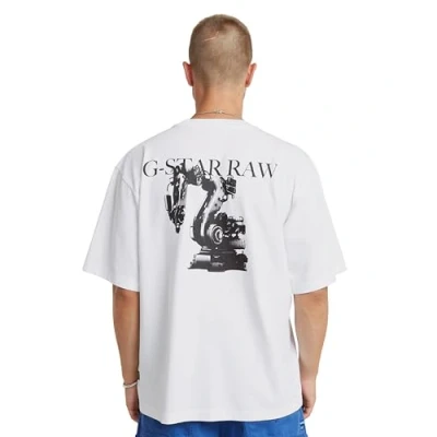 Image of G STAR RAW Men&#039;s Industry Back Gr Boxy R T Shirt, White (White D24691 c784 110), L