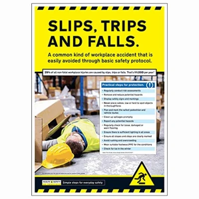 Image of V Safety In Practice Slips, Trips and Falls A2 Poster 420 x 594mm Heavy Duty