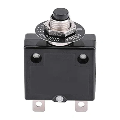 Image of Circuit Breaker, Akozon Manual Reset Thermal Breakers Push Button Over Current Overload Protector (10A)