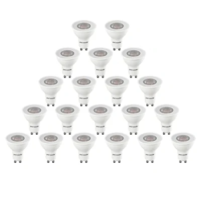 Image of paul russells GU10 LED Bulbs, 4W 345lumens, 50Watt Equivalent Halogen Spotlight Bulbs Replacement, 36 Narrow Beam, Bright Daylight 6500K, No Flickering, Energy Saving Non Dimmable, Pack of 20