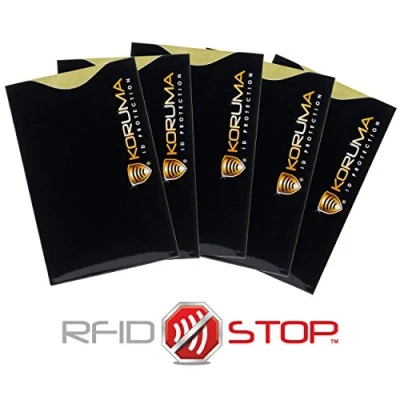 Image of RFID Blocking PAYPASS Credit Debit Card Protector ID Theft Protection Sleeve (BLG 5 Pack)