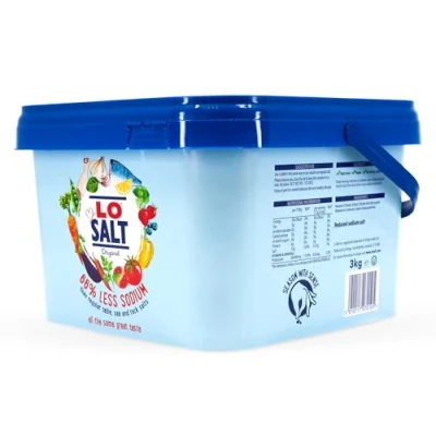 Image of LOSALT Reduced sodium Salt Original (non iodised) Great Tasting Alternative/Substitute with 66% less 3kg drum (pack of 1)