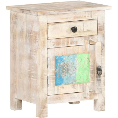 Image of vidaXL Bedside Cabinet 40x30x50 cm Rough Acacia Wood