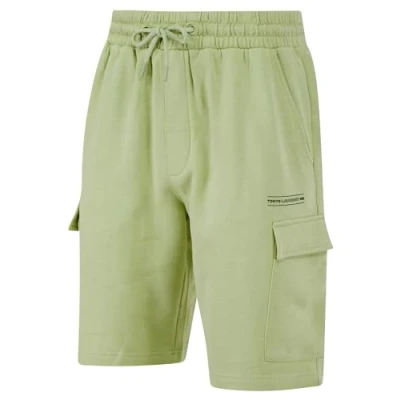 Image of Tokyo Laundry Men&#039;s &#039;Valence&#039; Multi Pocket Brushback Fleece Jogger Cargo Shorts Sage Green
