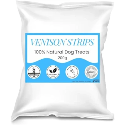 Image of Premium Natural Dog Treat (200g, Venison Strips)