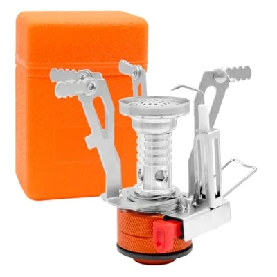 Image of Camping Gas Stove, Portable Windproof Backpacking Stove Cooking Stoves 3000W with Carry Box, Outdoor for Hiking Travelling Fishing BBQ Picnic