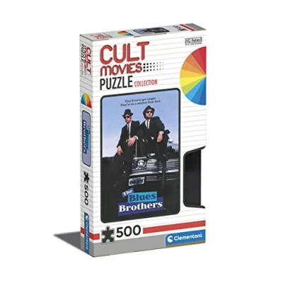 Image of Clementoni 35109 Cult Movies Puzzle Blues Brothers Jigsaw 500 Pieces, Made In Italy, For Adults