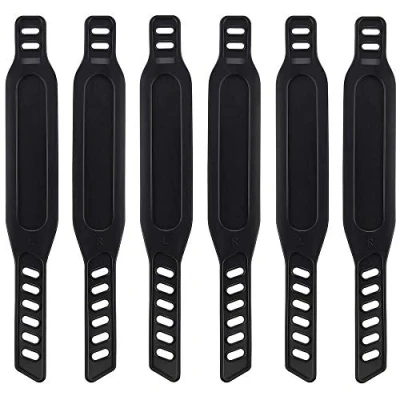 Image of 6Pcs Exercise Bike Pedal Straps, Heavy Duty Adjustable Length Universal Strap Fits Most Pedals Bicycle Cycle For Home or Gym
