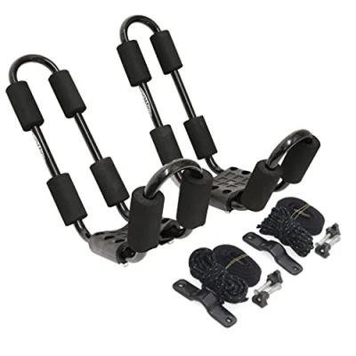 Image of Conwy Kayak Heavy Duty Roof Rack Double J Bars and Straps J2