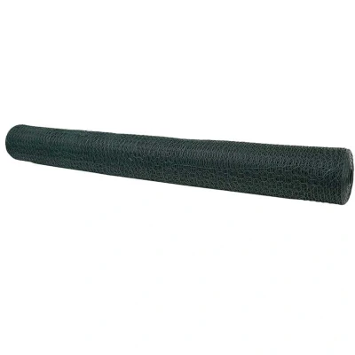 Image of vidaXL Hexagon Fence Green 1x50 m Steel