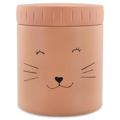 Image of Trixie Insulated Food Jar Mrs. Cat 350ml Leak Proof &amp; Portable Keeps Hot or Cold Stainless Steel Kids&#039; Lunch Container