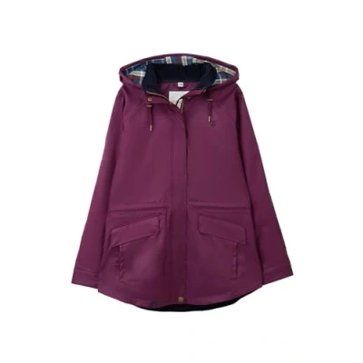 Image of LightHouse Kendal Womens Raincoat, Highly Waterproof Windproof Country Jacket with Detachable Lined Hood Plum 18