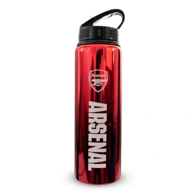 Image of Hy Pro Officially Licensed Arsenal F.C 750ml Aluminium UV Bottle ,Integrated Folding Straw, Neochrome Finish, Leakproof, Lightweight, BPA Free, Gunners, Red