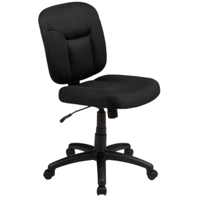 Image of Amazon Basics Office Chairs for home, Ergonomic, Height Adjustable, Fabric, Black, 47cm Wx63cm Dx88 97.5cm H