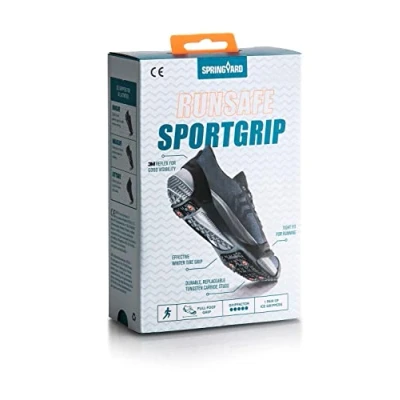 Image of Springyard Unisex_Adult RunSafe SportGrip Schuhspikes Ice and Snow Traction Cleats, Black, Medium