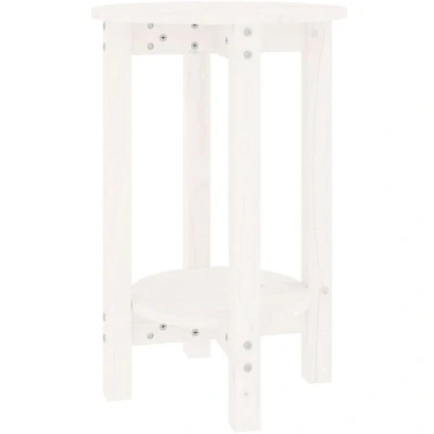 Image of vidaXL Coffee Table White Ø 40x60 cm Solid Wood Pine