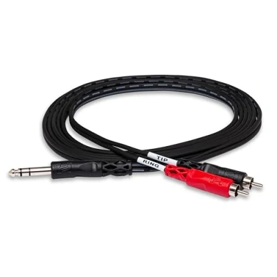 Image of HosaTech TRS 204 4m 1/4 inch to Dual RCA Insert Cable