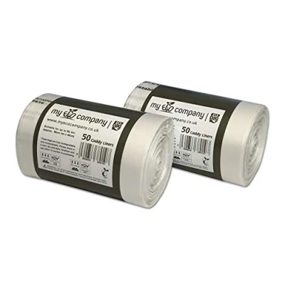 Image of My Eco Company 10L X 100 Compostable Kitchen Food Waste Bin Bags Caddy Liners (10 Litre)