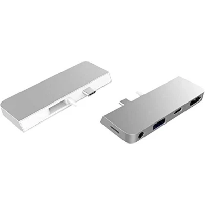 Image of HyperDrive USB C Hub for Surface Pro 5 in 2 Microsoft 4/5/6 HDMI 4K60Hz, 5Gbps, x A, MiniDP 4K60Hz Black