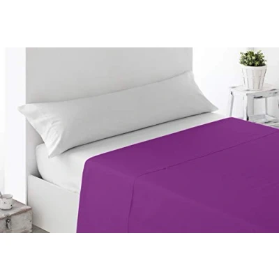 Image of Miracle Home Soft and Comfortable Fitted Sheet 90cm 50% Polyester Aubergine
