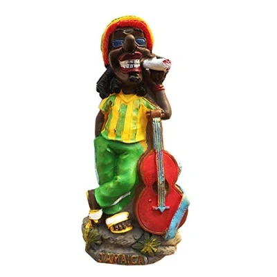 Image of 3D Guitarist Jamaica Souvenir Fridge Magnet Gift,Handmade Home &amp; Kitchen Decoration Refrigerator Collection
