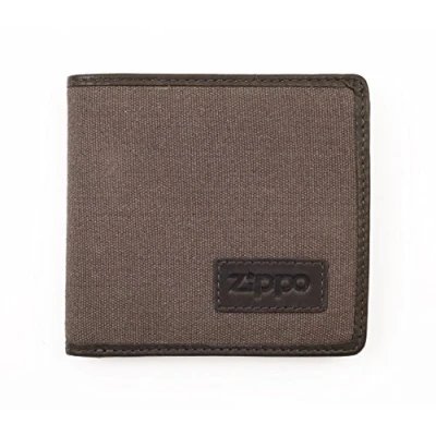 Image of Zippo Men&#039;s Leather Accessories Coin Pouch, 11 cm, Mocha &amp; Grey