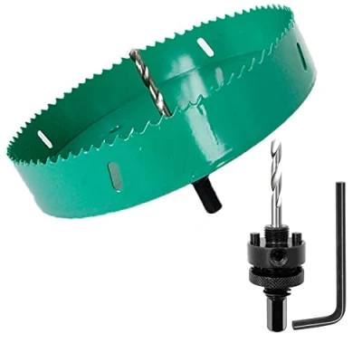 Image of 200mm Hole Saw, Drill Bit, LAIWEI A2 Heavy Duty Arbor Mandrel Cutter for Drilling Wood, Aluminum Profile, PVC and Other Materials(7 7/8&quot;)