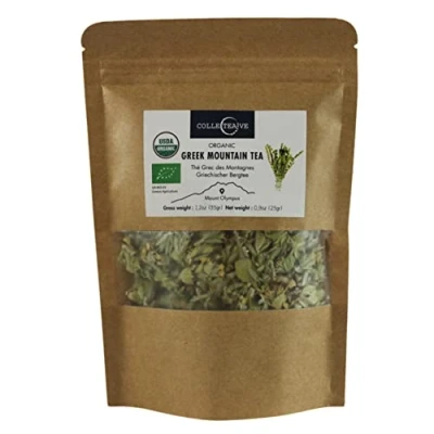 Image of Collecteave Organic Greek mountain tea (Sideritis Raeseri) Paper Pouch Kraft Bag 25 g (Pack of 2)