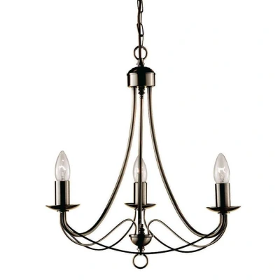 Image of Maypole 3 Light Multi Arm Ceiling Pendant Antique Brass, E14