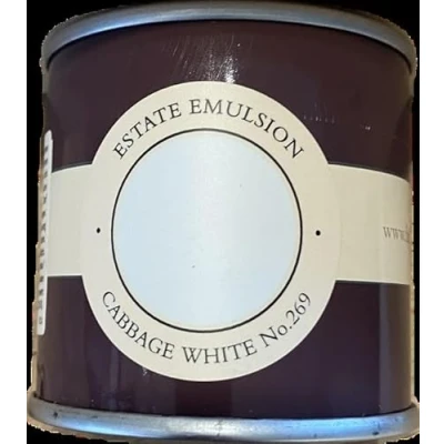 Image of Farrow and Ball Estate Emulsion, Cabbage White No. 269 100ml