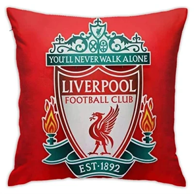 Image of Damblam Liverpool Home Throw Pillow Case Couch Sofa Bedroom Decorative Square Cushion Covers 18x18 In