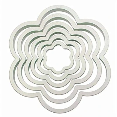 Image of PME Flower Cutters, Set of 6, White, 11.5 x 1 cm