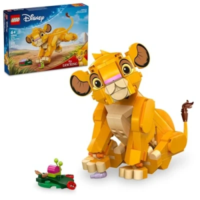 Image of LEGO Disney Simba The Lion King Cub Buildable Toy for Kids, Collection, Movie Toy, Construction Playset Figure, Fun Gift Girls and Boys Ages 6 Up, 43243