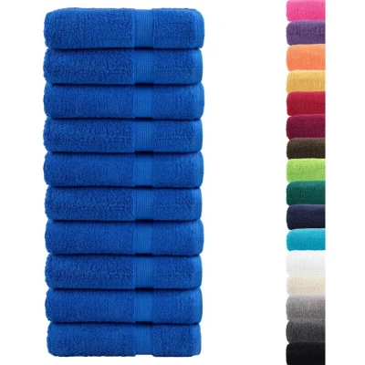 Image of vidaXL Premium Hand Towels SOLUND 10pcs Blue 50x100cm 600gsm