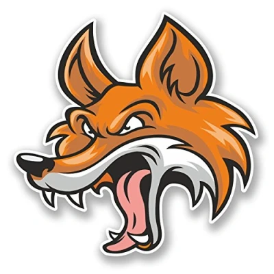 Image of 2 x 10cm Fox Vinyl Sticker Decal Bike Laptop Car Animal Ginger Wolf Dog #6000 (10cm 10cm)