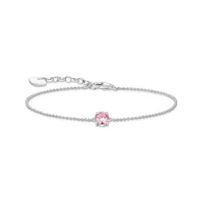 Image of Thomas Sabo A2156 051 9 Bracelet with white Zirconia and gold plated Silver, Eine Grösse, Sterling Cubic zirconia,