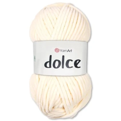 Image of Frida&#039;s Wollhaus YarnArt 100g Dolce Chenille Wool Yarn Knitting Crochet Amigurumi 64 Colours (783 Light Yellow)