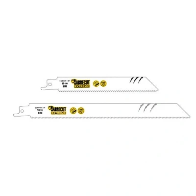 Image of 2 x SabreCut SCRSK2HF 150mm 225mm 10 TPI S922HF S1122HF Fast Wood and Metal Cutting Reciprocating Sabre Saw Blades Compatible with Bosch Dewalt Makita Many Others