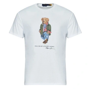 Image of POLO Ralph Lauren Classic FIT bear Jersey T Shirt Print Tshirt, Men&#039;s, Size: Large, White explorer