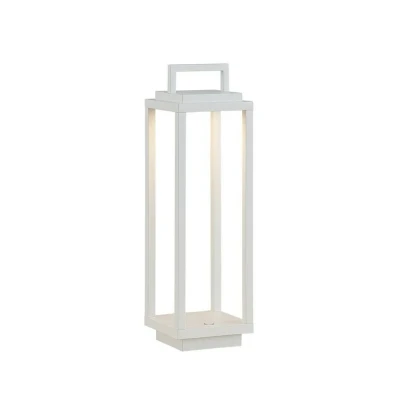 Image of Lucande LED outdoor light Mirina, white, rechargeable battery, touch dimmer