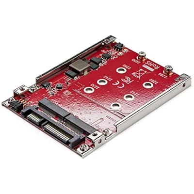 Image of StarTech.com M.2 to SATA Adapter Dual Slot for 2.5in Drive Bay RAID SSD (S322M225R)