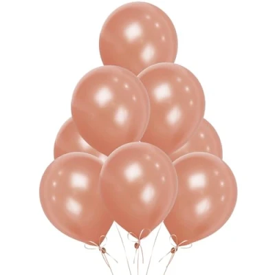Image of 100pcs Plain 12&quot; Rose Gold Helium Quality Latex Balloons Birthday Wedding Anniversary Christening Christmas Communion Party Decoration Baloon