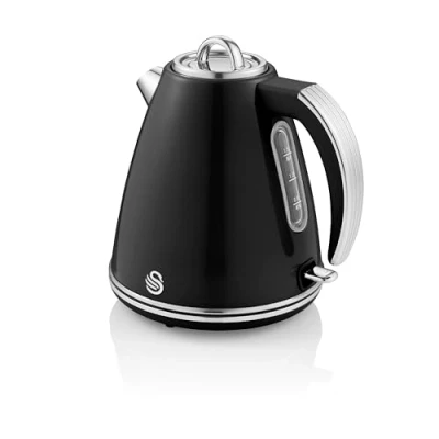 Image of Swan SK19020BN electric kettle 1.5 L 3000 W Black, Chrome