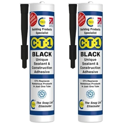 Image of CT1 Building Sealant &amp; Adhesive Snag Tube for Virtually Any Material (Beige Twin Pack) (CT1