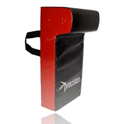 Image of Precision Training Single Wedge Rugby Hit Shield, Durable Contact Tackle Pad, High Density Foam, Water Resistant PVC, Black, 51 cm